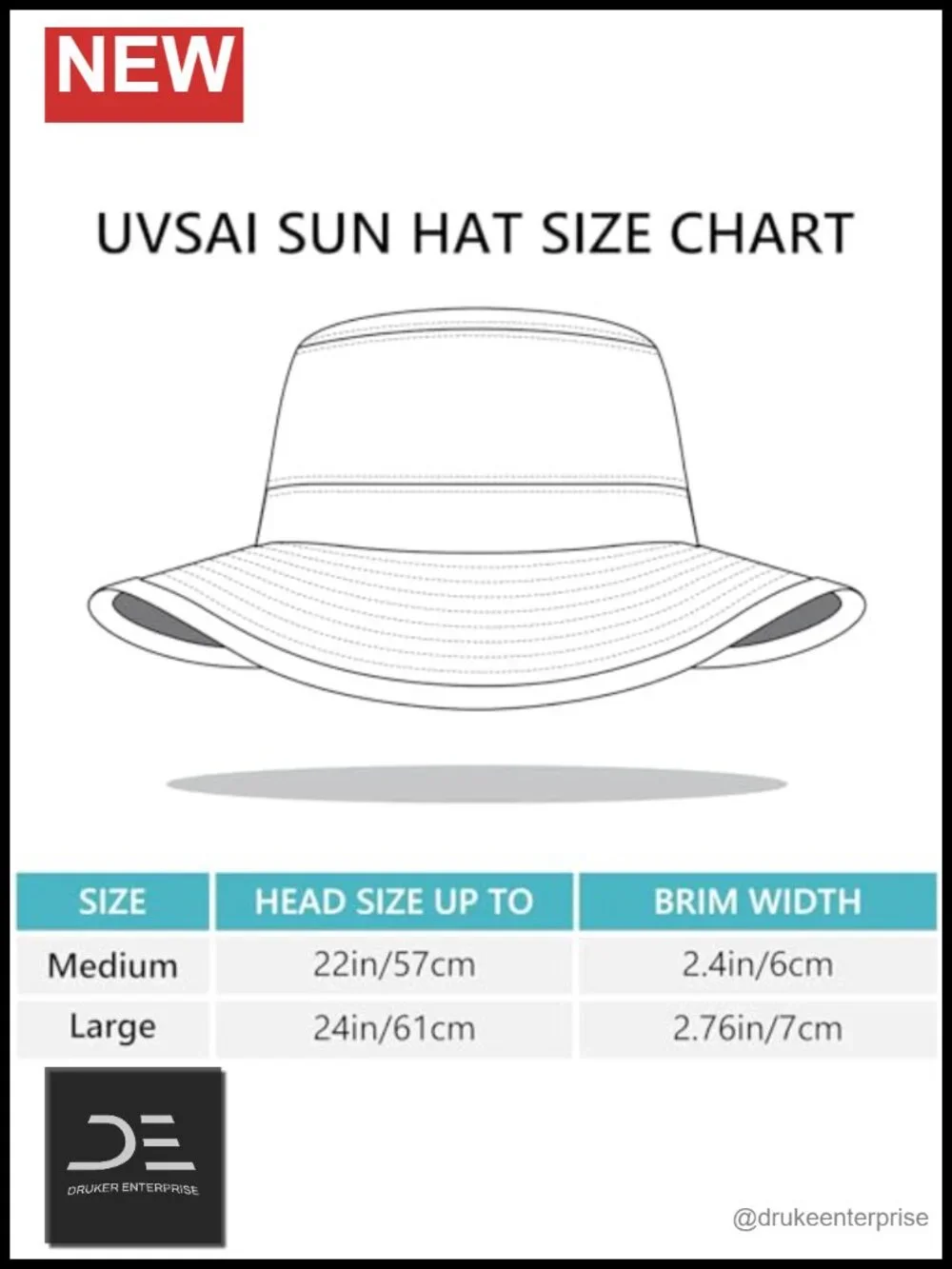 UPF 50+ Foldable Sun Hat Bucket Hat for Hiking Fishing Beach Outdoor